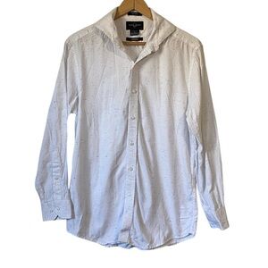 Black Brown 1826 Super Slim Fit cotton long sleeve button front Shirt M